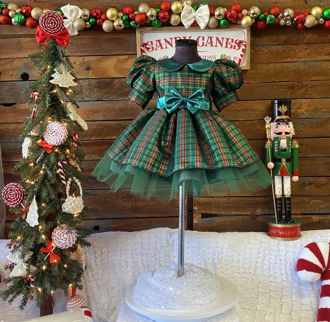 Emerald green toddler christmas dress