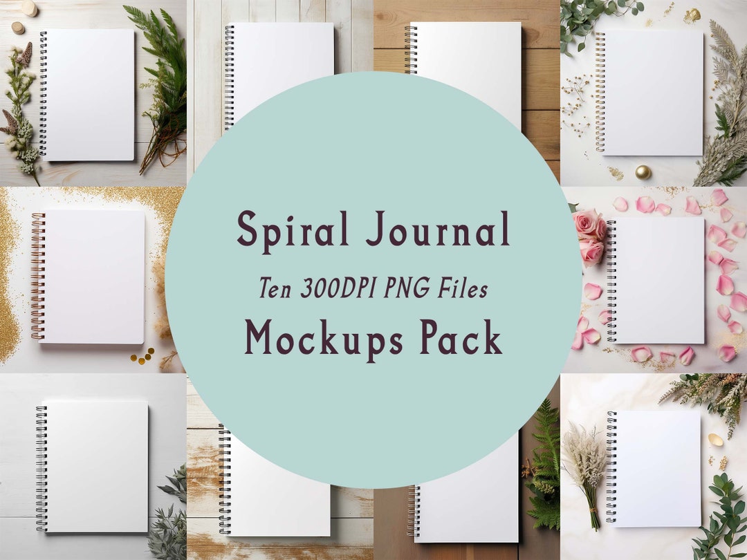 Spiral Notebook Mockup | Blank Spiral Planner Mockup | Mockup Bundle ...