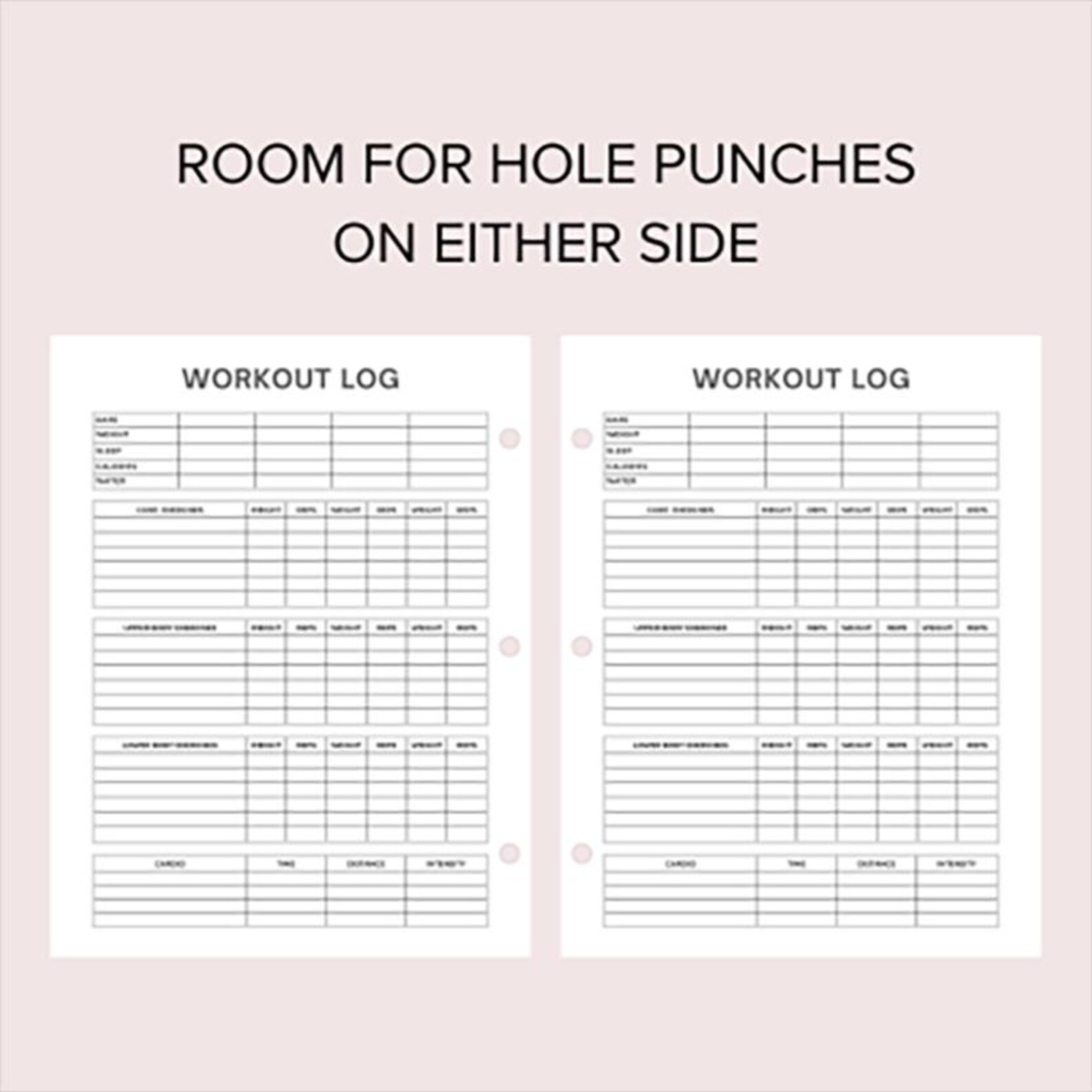 Workout Tracker Printable | Daily Exercise Log | Fitness Journal ...
