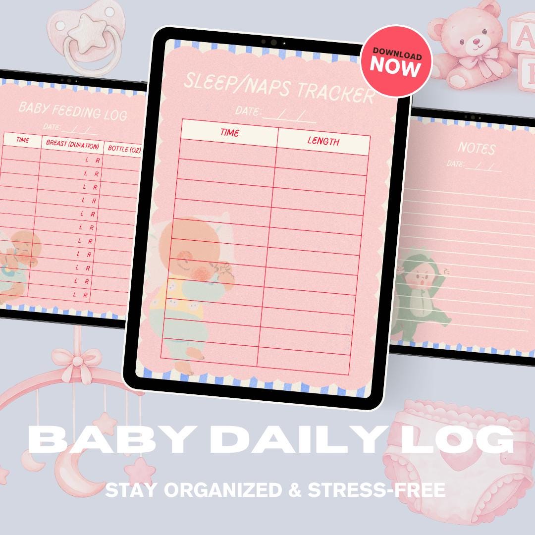 Newborn Daily Log Printable, Baby Feeding Sleep Diaper Tracker (PDF) - Etsy