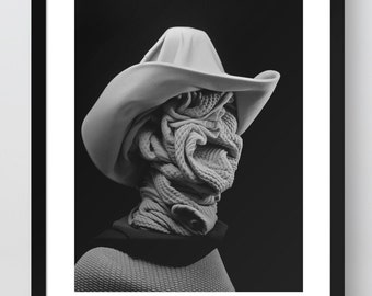 The Laundry Cowboy - Framed poster