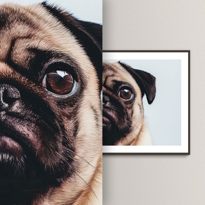 Frame TV Art Pug dog Instant download Instant download art zdjęcie 4