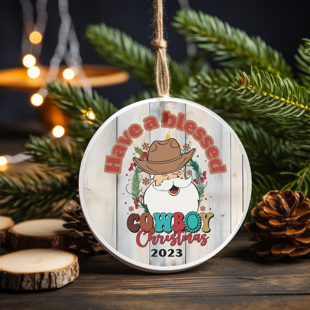 Western Christmas Ornament, Western Keepsake, Rustic Ornament, Cowboy