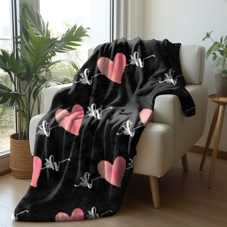 Personalized Blanket for Couples, Gift for Anniversary, Engagement