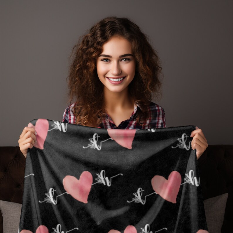 Personalized Blanket for Couples, Gift for Anniversary, Engagement