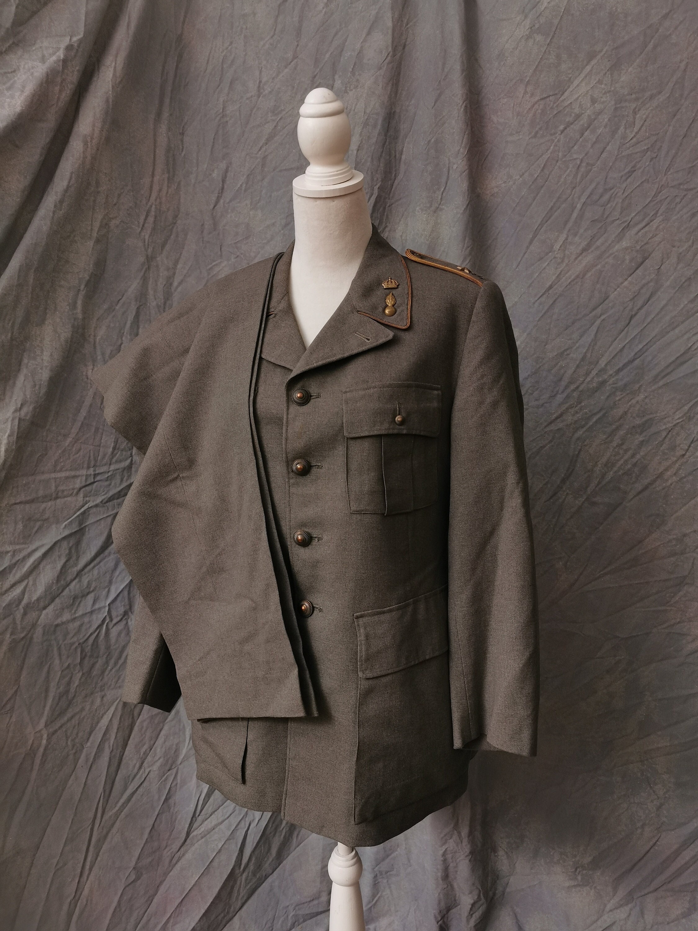 Vintage Military Coat Jacket Liner C152 Soft Olive Green Vtg RARE