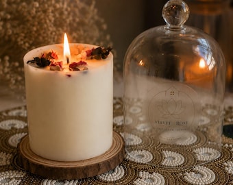 Luxury Dome Candle | Sage & Vanilla Soy Candle | Muniraa Home