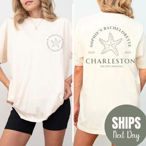 Charleston Bachelorette Shirt Bach Club Bachelorette Custom Location Bachelorette Shirts Wedding Favors, Bridal Party Shirt Bride Team Shirt