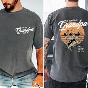 Custom Reel Cool Grandpa Fishing Retro Shirt, Father's Day Gift, Fly Fishing, Fishing Grandpa Fishing Gifts For Dad Fisherman Shirt Dad Gift