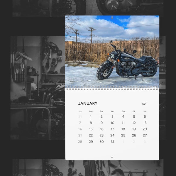 Bobber Beauties: A Year of Timeless Rides, Standard Wall Calendar (2024), Motorcycle calendar, biker calendar, new year calendar