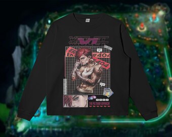 Vi League of Legends Sweatshirt. Young Glitch Comfy Vi Main Sweatshirt. Vi Gift for Gamer Girlfriend. Lol Arcane Vi Soft Sweatshirt.