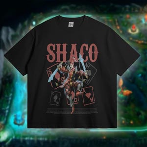 Shaco League of Legends Tshirt. LoL Shaco Main Shirt. Comfy Lol Tee for Gamers. The Demon Jester Teenager Tees Gifts.