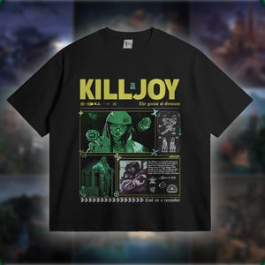 Valorant Killjoy Main Tshirt. Shooting Games Tees. Riot Games Shirt. Video Game Gift. Valorant KJ Gamer Tee. Gamer Poster Birthday Gift.