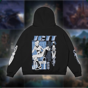 Jett Hoodie. Valorant Jett Hoodie Gift. Gamer Gift for Valorant Lover. Young Glitch Gaming Hoodie. Birthday Gift for Jett Main.