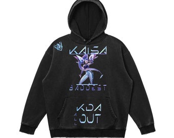 KDA Kaisa Hoodie. KDA All Out League of Legends Hoodie. Soft Kaisa Hoodie for LoL Lovers. Valentines Day Gift for Gamer Girl.