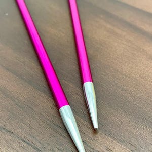 KnitPro Zing 10&quot; Single Point Knitting Needles - Straight Knitting Needles - Aluminum