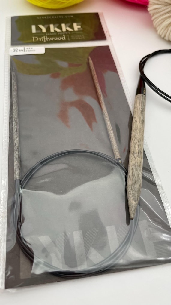 Lykke Driftwood Circular Knitting Needles - 32 Inch Birchwood Size 11