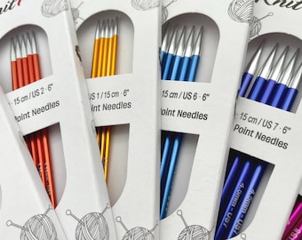 KnitPro Zing 6” (15cm) Double Pointed Knitting Needles