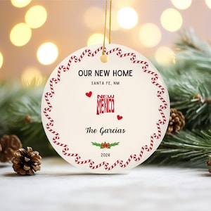 Personalized New Mexico State Christmas Ornament Our First Home Christmas Ornament First Christmas In New Home Ornament NM State Gift