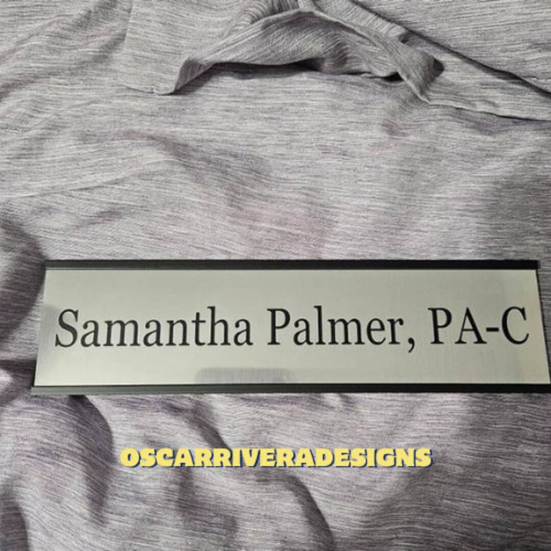 Custom Engraved Name Plates With Aluminum Holder. Wall Name Etsy