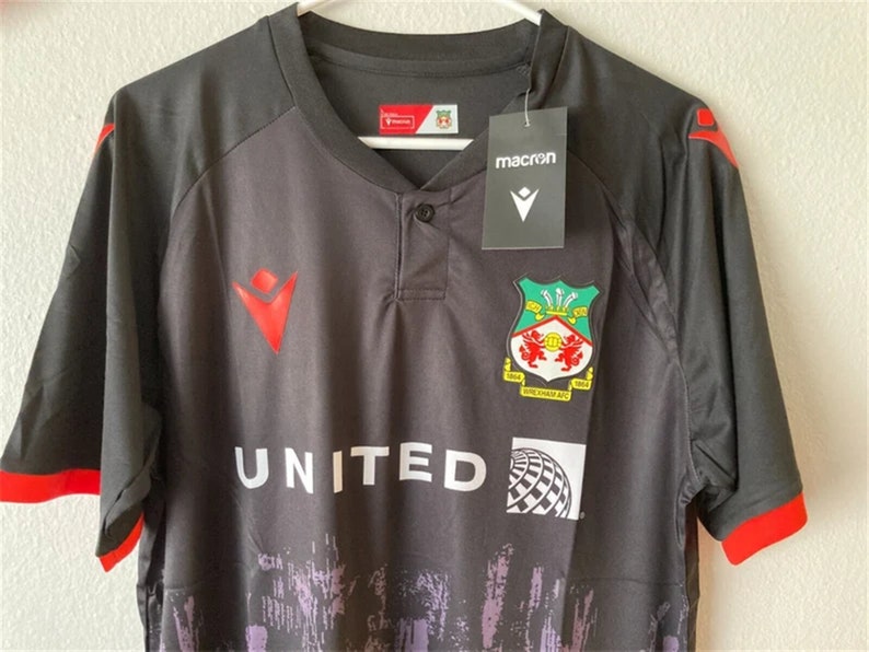 2324 Wrexham AFC Black Football Jersey for Adultwrexham Etsy