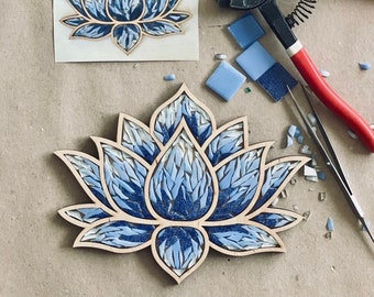 Lotus DIY, kit de créativité, kit mosaïque, lotus mosaïque, kit mosaïque pour adultes, kit mosaïque pour enfants, cadeau pour créatifs, cadeau d'anniversaire