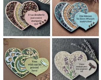 Valentines gift, Mosaics art, Custom mosaic heart, Home Decor, Glass Art, Anniversary gift, Personalized gift, Wall art, Wedding gift