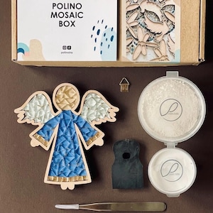 Craft kit, Creative gift, Mosaic Angel, Mosaic kit DIY, Mosaic kit for adults, Mosaic kit for kids, Mosaic project, Anniversary gift