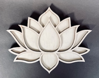 Wooden lotus mosaic mold
