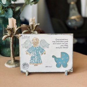 Cadeau pour baby shower, Carte mosaïque personnalisée, Carte pour nouveau-né, Carte mémoire, Carte faite main, Carte-cadeau personnalisée, Félicitations nouveau-né