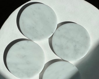 Genuine Natural Marble Coasters Set of 4