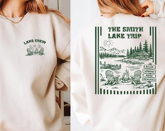 Family Lake Vacation Sweatshirt, Matching Crew Sweater, Cabin Getaway Sweater, Summer Travel Gift Sweater, Lake Life Sweater