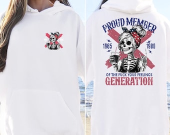Proud Gen X Hoodie, Retro Patriotic Hoodie, Raised Tough Graphic Hoodie, Funny America Hoodie, Vintage Gen X Gift Hoodie