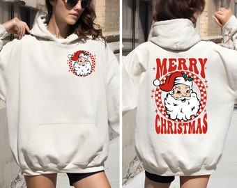 Vintage Santa Hoodie, Merry Christmas Hoodie, Retro Santa Hoodie, Christmas Party Gift, Christmas Vibes, Cute Christmas Gift,Christmas Women