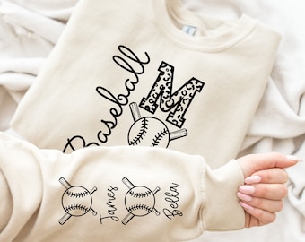 Custom Baseball Name Sweatshirt, Personalized Baseball Mom Gift, In My Baseball Mom Era Shirt, Game Day Shirt,Mom Sport Outfit,Baseball Team