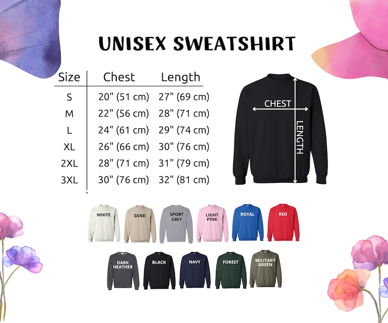 a long sleeved shirt with measurements for the chest