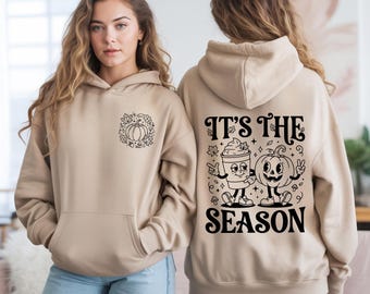 Vintage Fall Pumpkin Hoodie, Cozy Harvest Hoodie, Autumn Coffee Lover Hoodie, Cute Pumpkin Face Graphic, Thanksgiving Outfit Hoodie