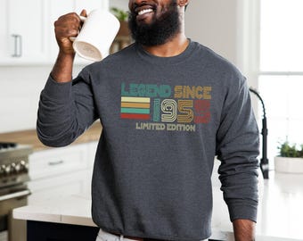 Legend Since 1955 Limited Edition Sweatshirt, Vintage Grandpa 1955 Sweatshirt,70th Birthday Sweatshirt For Men Women,Vintage Papa Sweatshirt