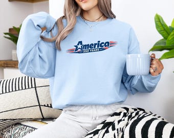 Retro Patriotic Sweatshirt, USA Inspired Graphic Sweater, Vintage Freedom Sweater, American Style Unisex Apparel Sweater