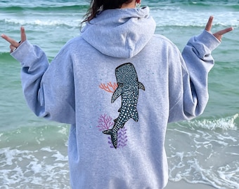 Sudadera playera, Sudadera con capucha de ballena y océano, Sudadera con capucha de océano, Sudadera con capucha de Coconut Girl, Sudadera con capucha de surf Christian Over Fear, Sudadera con capucha de Coconut Girl, Sudadera con capucha de tiburón
