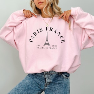 Paris France Sweatshirt, Travel To France Sweatshirt, Eiffel Tower Sweatshirt,Collegiate Text,France Travel Sweatshirt,Paris Trip Sweatshirt