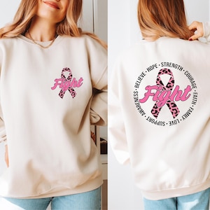 Breast Cancer Sweatshirt, Fight Breast Cancer Sweatshirt, Family Cancer Awareness Sweatshirt, Cancer Ribbon ,Cancer Survivor Sweatshirt
