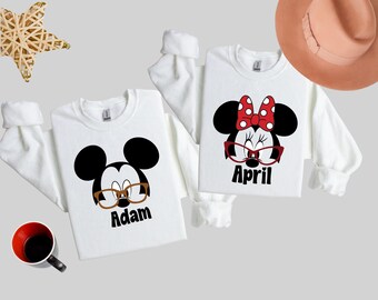 Sudadera Disney de abuelo y abuela, sudadera de Mickey y el abuelo, sudadera de Minnie y el abuelo, regalo para pareja Disney