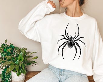 Vintage Spider 90s Graphic Sweatshirt, Retro Pump Cover Gothic Spider Sweatshirt, Gym Sweatshirt, 90s Gothic Sweatshirt, Spider Sweatshirt