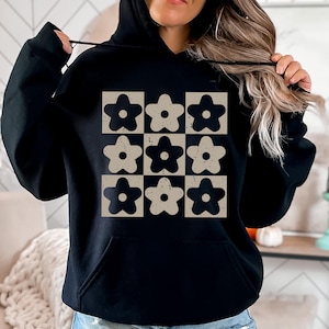 Flowers Hoodie, Retro Flowers Hoodie,Boho Floral Hoodie, Gift For Mom,Floral Spring Hoodie, Flowers Hoodie,Wildflowers Hoodie,Floral Hoodie