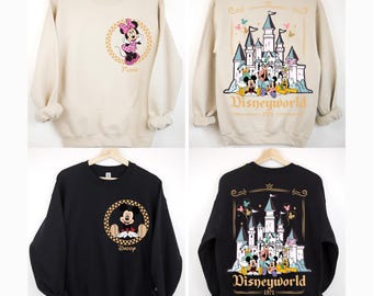 Disneyworld Est 1971 Mickey And Friends Sweatshirt,Custom Name Disney Characters Family 2025 Sweatshirt,Disneyworld Trip Matching Sweatshirt