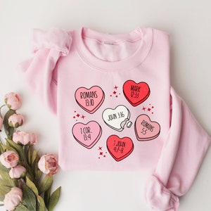 Christian Valentine&#39;s Day Sweatshirt, Bible Verse Valentines Day Gift, Religious Girlfriend Gift, Cute Heart Sweater, Jesus is My Valentine