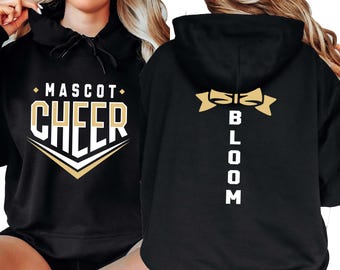 Custom Football Hoodie, Mascot Cheer Hoodie, Custom Sports Name, Cheerleader Hoodie, School Team Hoodie, School Spirit, Cheerleading Hoodie