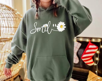 Cute Daisy Hoodie, Daisy Flower Hoodie, Daisy Hoodie For Women,Trendy Flower Women's Sweatshirt,Valentine's Gift For Woman,Aesthetic Hoodie