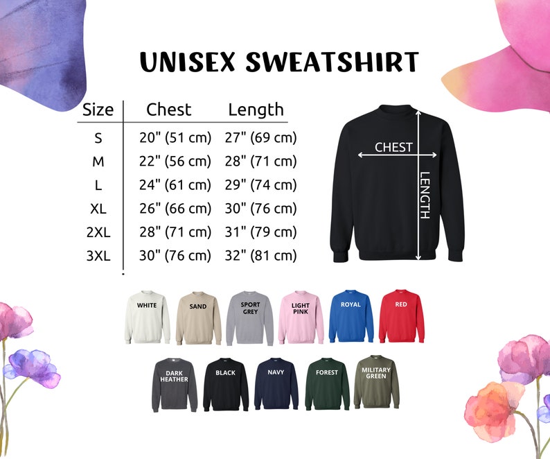 a long sleeved shirt with measurements for the chest